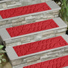 Aerilyn Solid Red Leaf Stair Tread (Set of 4)