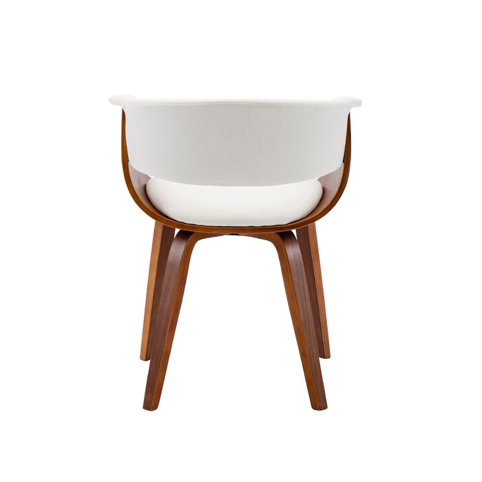 White Affleck Polyurethane Arm Chair