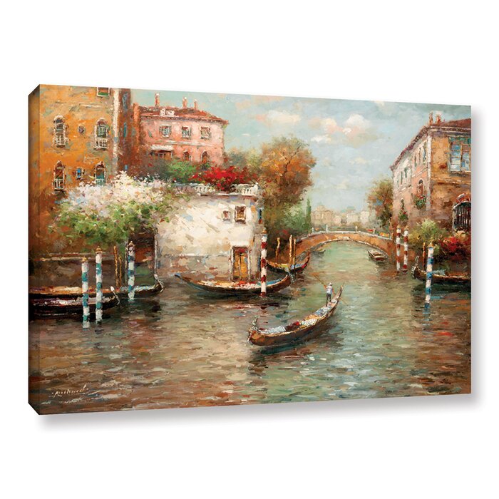 8" x 12" x 2" - Afternoon in Venice by Richards - Print on Wrapped Canvas TJ102