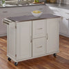 Aftonshire 53.5'' Wide Rolling Kitchen Cart with Stainless Steel Top