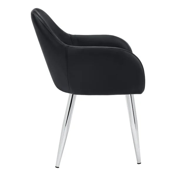 Black Agostini Upholstered Arm Chair (Set of 2)