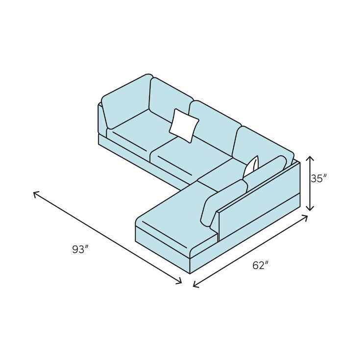 Ahmed 93" Right Facing Sectional