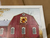 Autumn Leaf Quilt Block Barn by Billy Jacobs - Picture Frame Painting