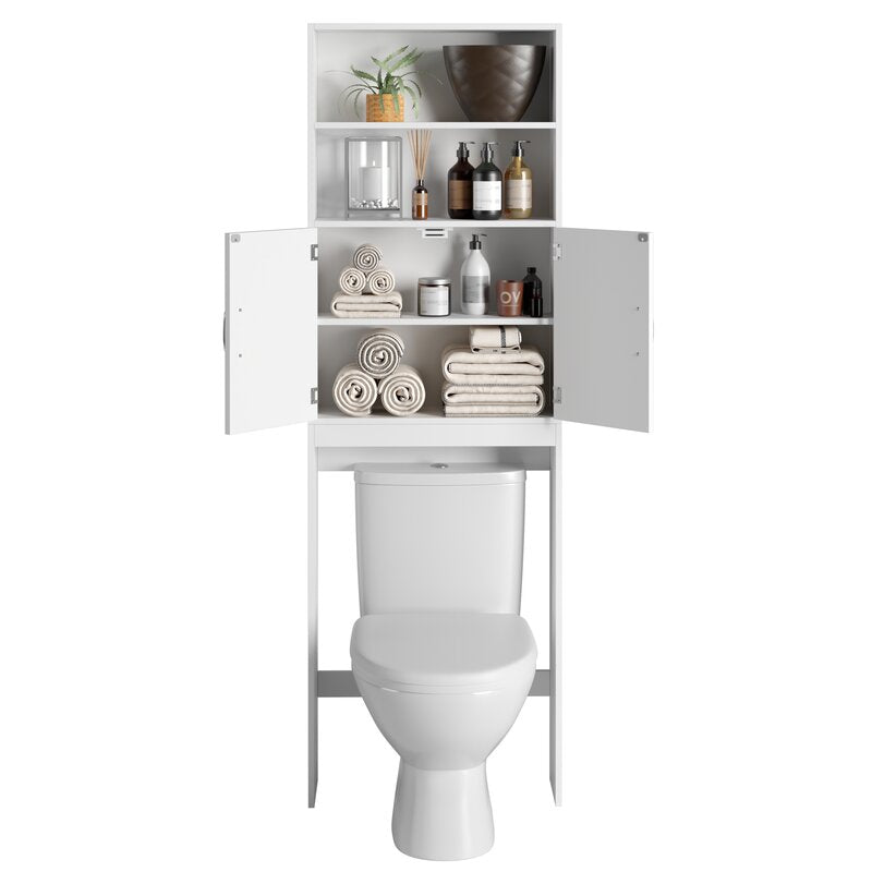 White Aidie Freestanding Over-the-Toilet Storage