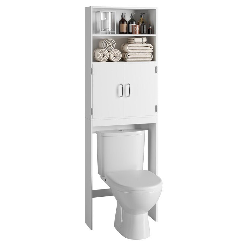 White Aidie Freestanding Over-the-Toilet Storage