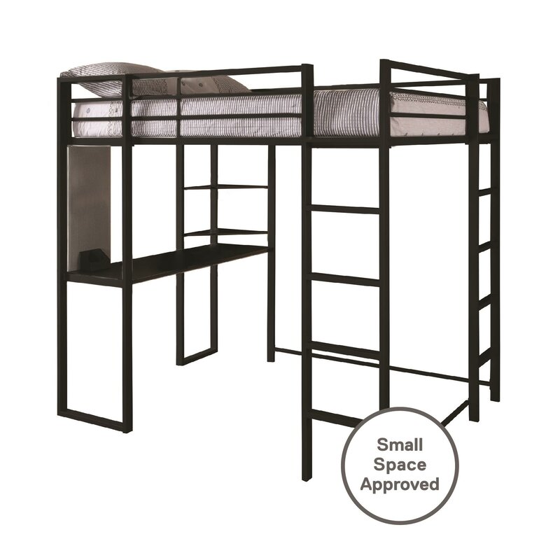 Full Aime Loft Bed with Bookcase K8397 Salvage Co Indy