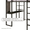 Full Aime Loft Bed with Bookcase K8397