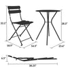 Black Ainsley Patio 3 Piece Bistro Set #HA351
