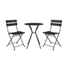 Black Ainsley Patio 3 Piece Bistro Set #HA351