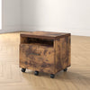 Weathered Oak/Black Aislin 1-Drawer Lateral Filing Cabinet, MG440