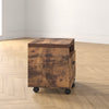 Weathered Oak/Black Aislin 1-Drawer Lateral Filing Cabinet, MG440