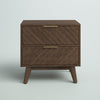 2 Drawer Akini Solid Wood Nightstand