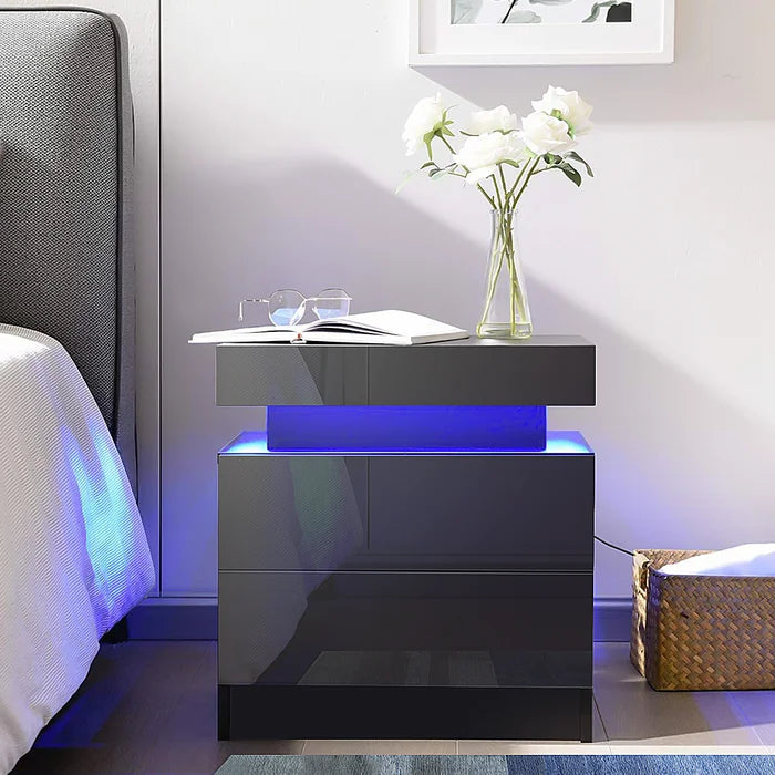 Black Albanese 20.5'' Tall 2 - Drawer Nightstand