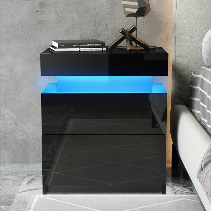 Black Albanese 20.5'' Tall 2 - Drawer Nightstand