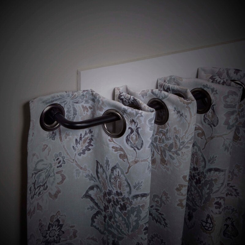 48" - 86" Black Alberton Adjustable 0.63" Curtain Rod