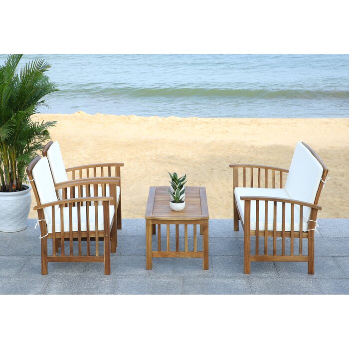 Alcazar 4 Piece Sofa Seating Group with Cushions #LX4047