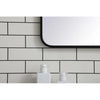 36'' H x 24'' W Black Alessandra Accent Mirror
