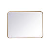 32'' H x 24'' W Brass Alessandra Accent Mirror