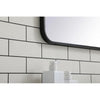 36'' H x 24'' W Black Alessandra Accent Mirror
