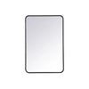 36'' H x 24'' W Black Alessandra Accent Mirror