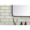 48'' H x 30'' W Black Alessandra Metal Wall Mirror