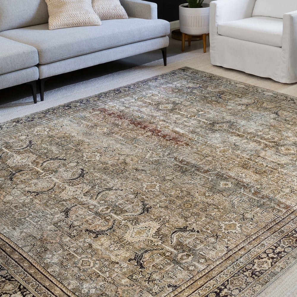 Alexander Home Isabelle Traditional Printed Area Rug - 7'6" x 9'6"