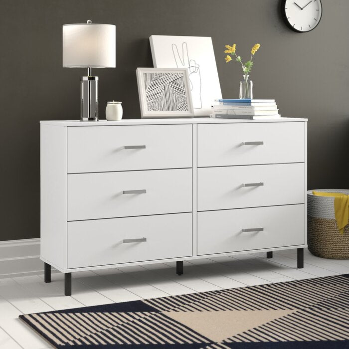 White Alexei 6 - Drawer Dresser