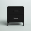 Black Alexei Solid + Manufactured Wood Nightstand