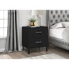 Black Alexei Solid + Manufactured Wood Nightstand