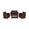 Alfonso High-Density Polyethylene Wicker 4 - Person Seating Group with Cushions