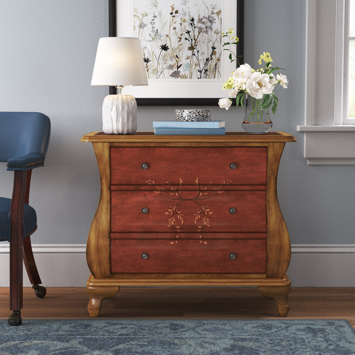 Alfreada 27.56'' Tall 3 Drawer Accent Chest
