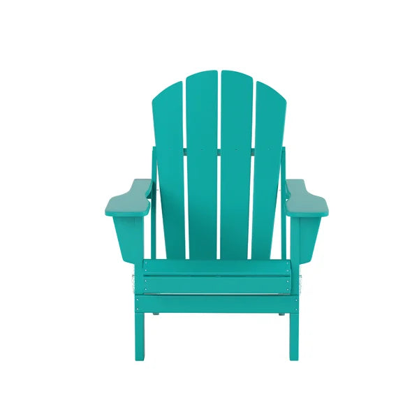 Blue Alger Plastic Folding Adirondack Chair