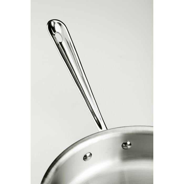 12" Diameter D3 Stainless Frying Pan with Lid