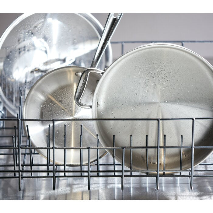 12" Diameter D3 Stainless Frying Pan with Lid