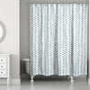 Blue Alline Modern Herringbone Single Shower Curtain