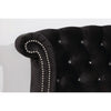 Black Allison Tufted Upholstered Platform KING Bed (3 Boxes) SHB610