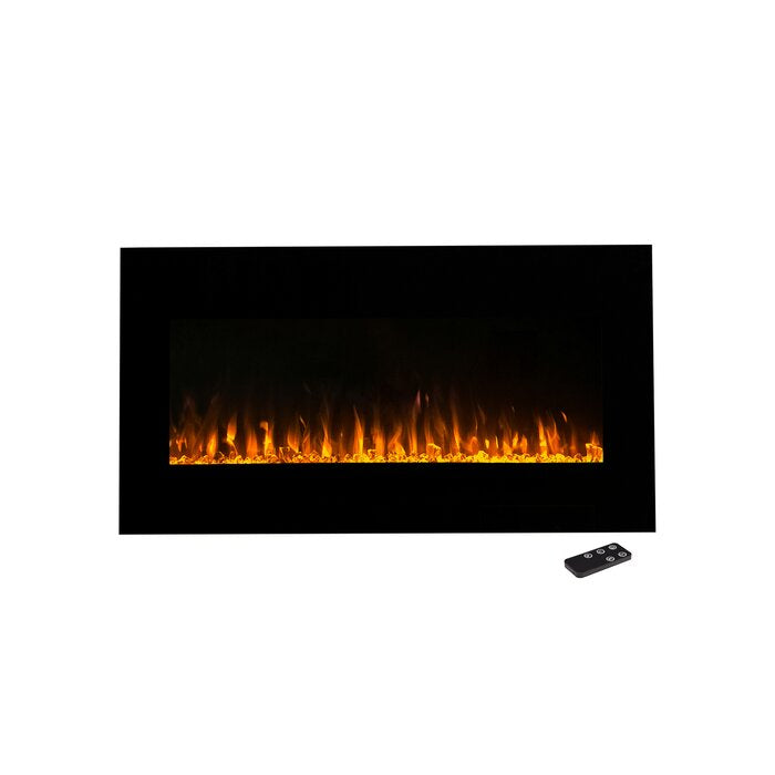 18" H x 36" W x 4.75" D Allmeria Electric Fireplace