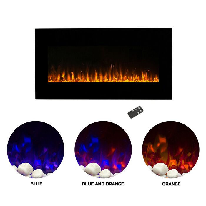 20" H x 42" W x 4.75" D Allmeria Electric Fireplace