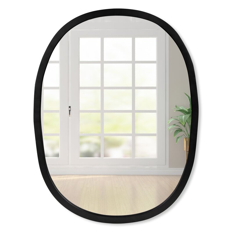 24" H x 18" W Black Alonzo Accent Mirror KB1096-A5 B4-P1