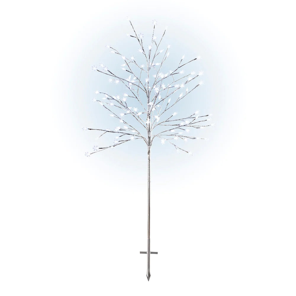 58"H Indoor/Outdoor Frosty Christmas Snowflake Tree with LED Lights - White (no further discounts)