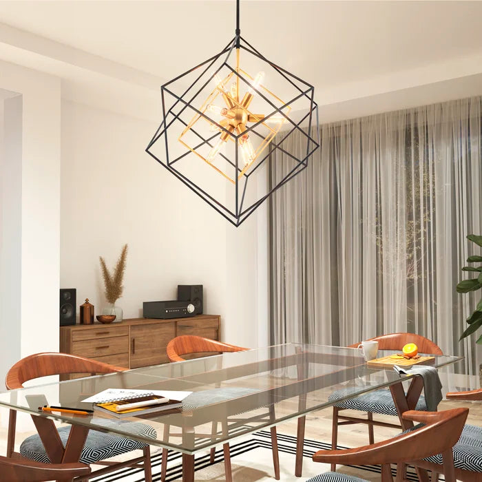Alson 9 - Light Unique Geometric Chandelier – Salvage & Co Indy