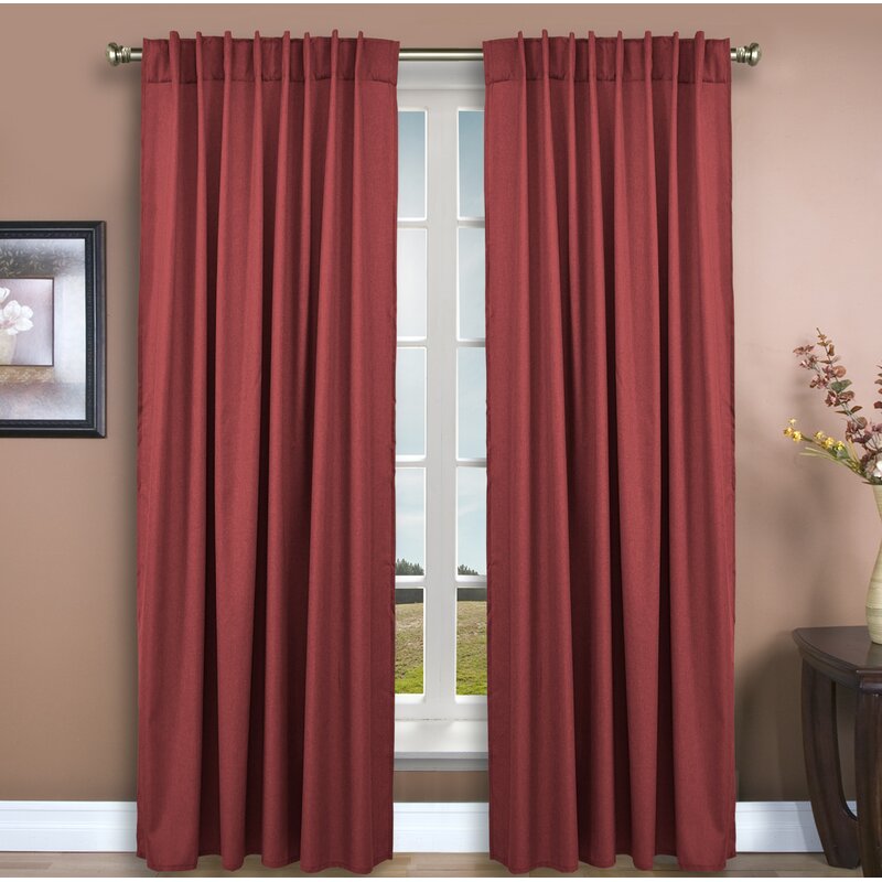 Alsup Solid Semi-Sheer Rod Pocket Single Curtain Panel ( Set of 2)