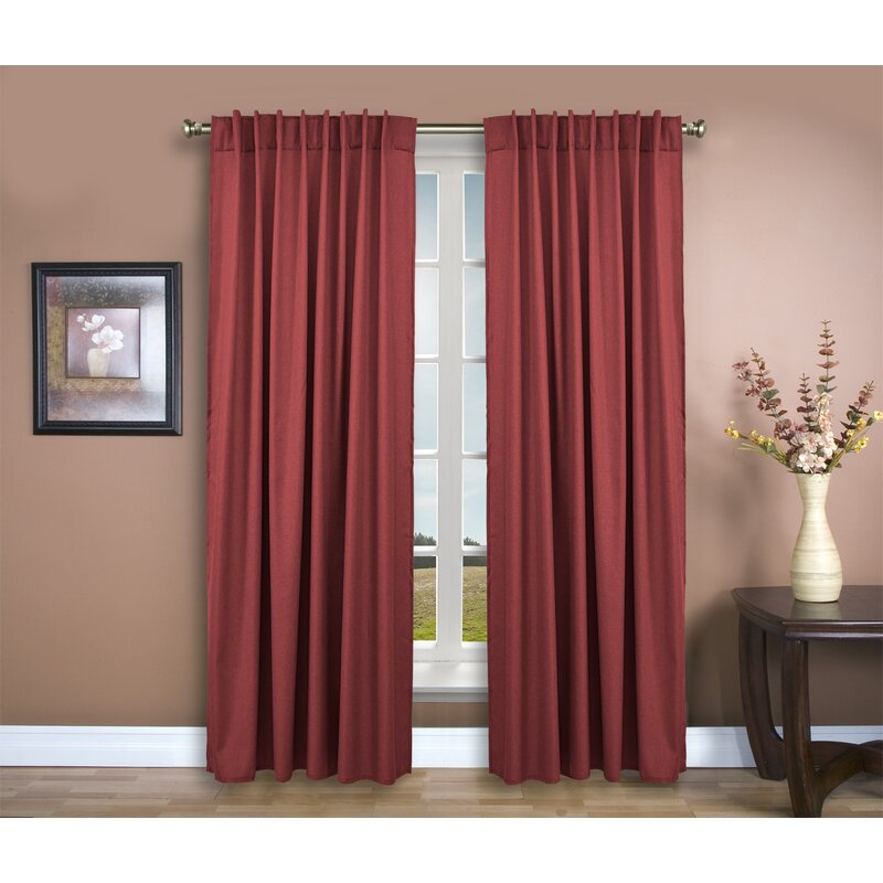 Alsup Solid Semi-Sheer Rod Pocket Single Curtain Panel ( Set of 2)