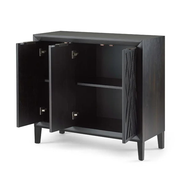 Black Alta 36'' Tall 3 - Door Accent Cabinet