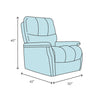 Alvey Wide Seat Leather Power Recliner