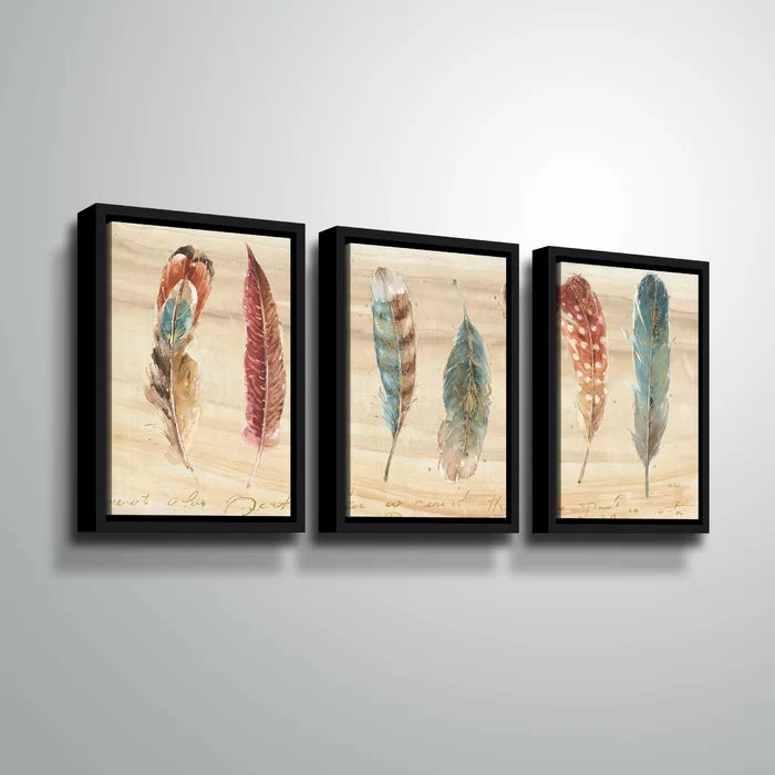 24" H x 48" W x 2" D Alysha Spiced Nature XI - 3 Piece Print on Canvas (As Is)