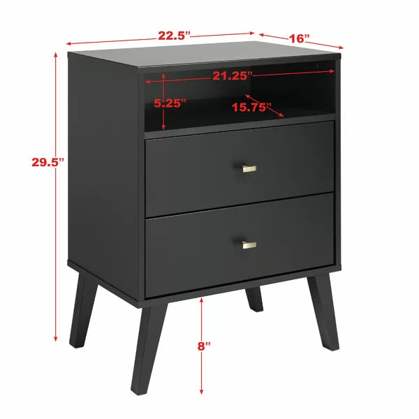 Alyssa 29.5'' Tall 2 - Drawer Nightstand
