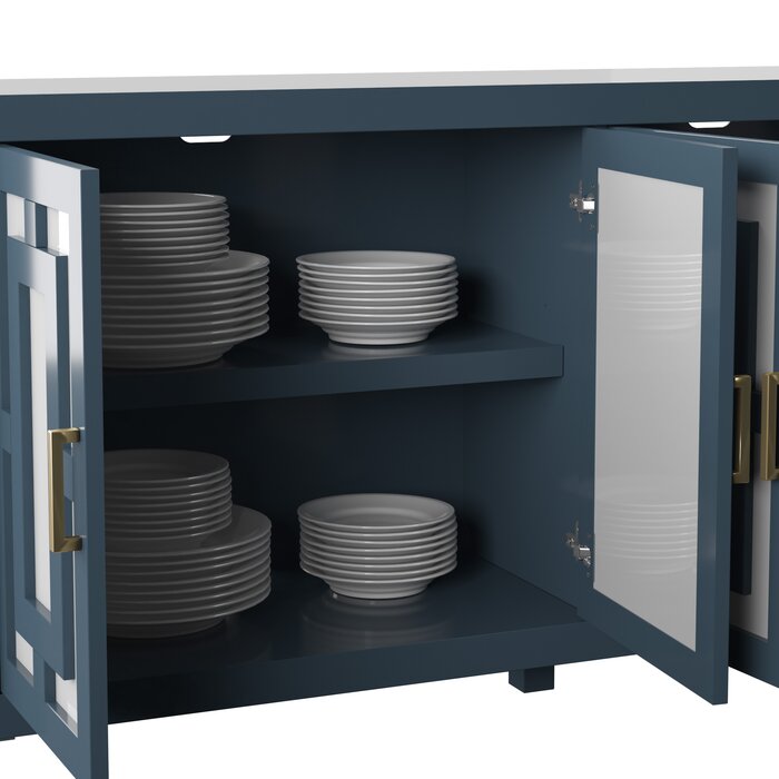 Fontana Blue Amabel 63.38'' Wide Sideboard