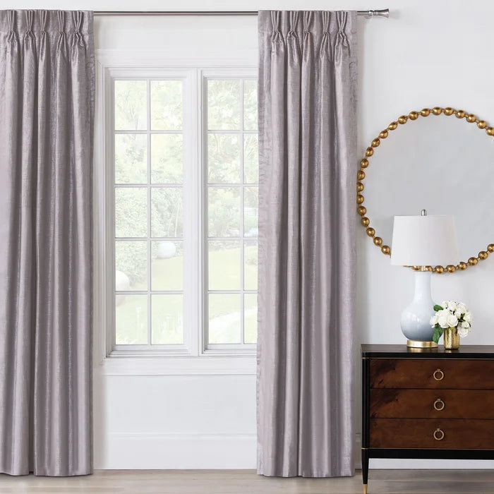 Amal Linen Blend Solid Color Room Darkening Rod Pocket Single Curtain Panel, 96" W x 108" L