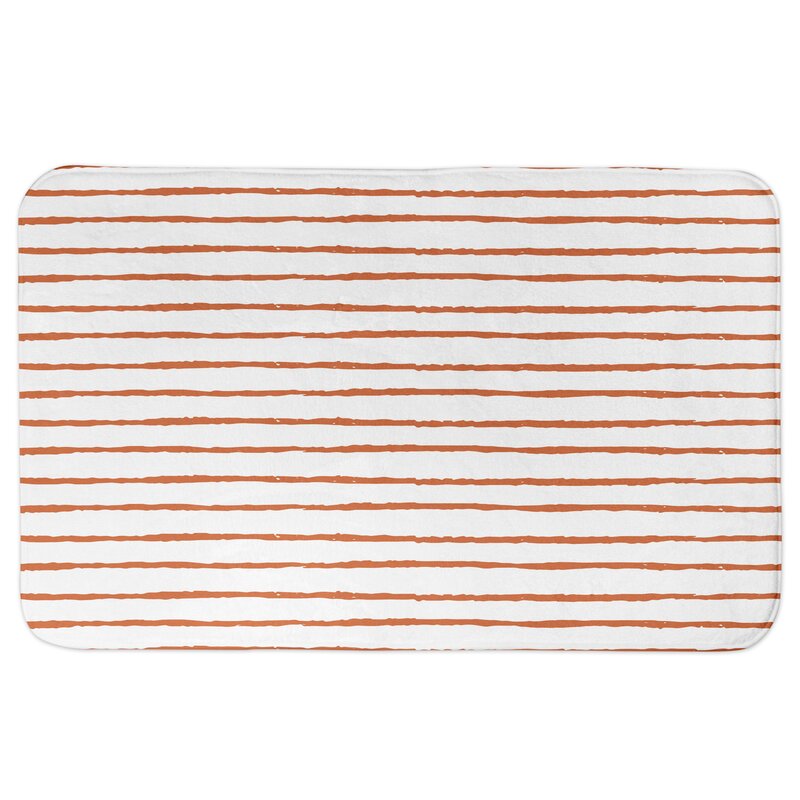 Amara Rectangle Non-Slip Striped Bath Rug, 21' x 34'
